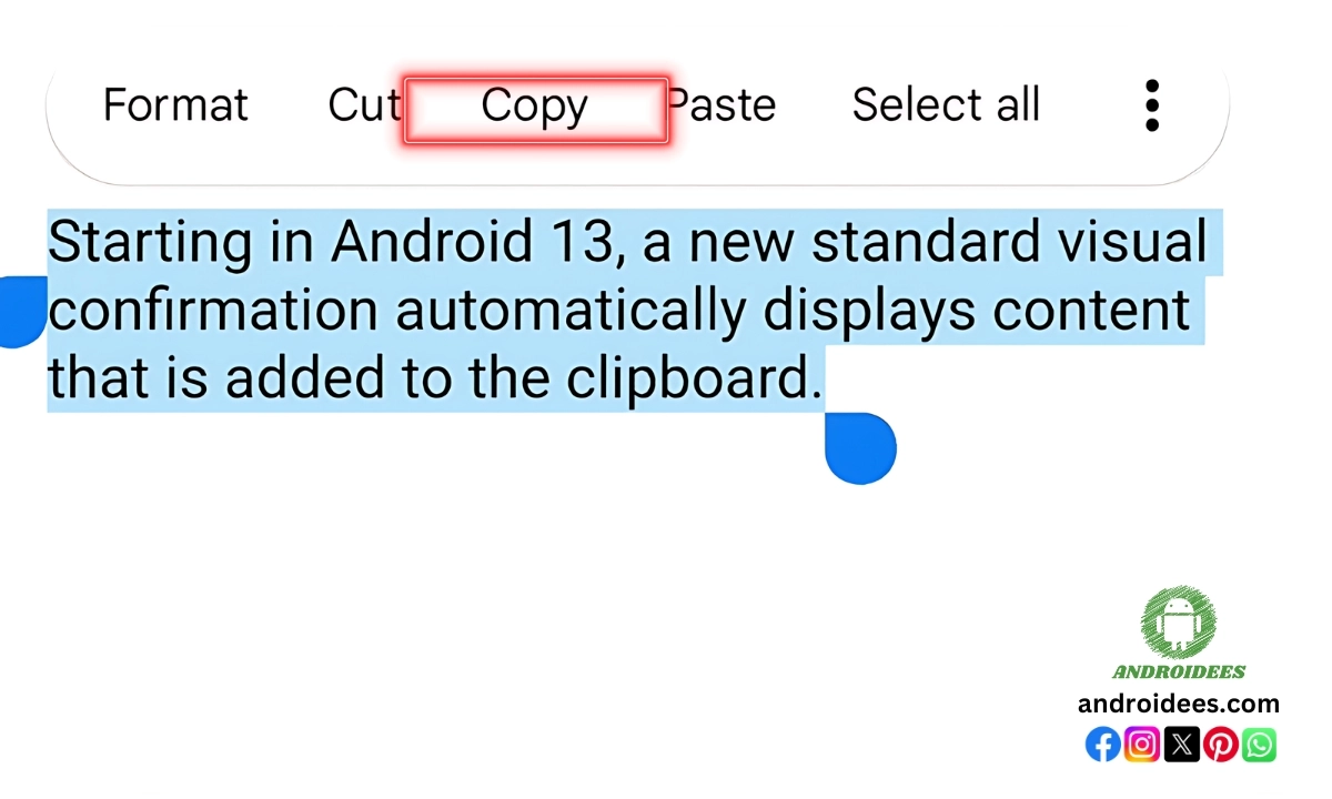 Using Android 13's Visual Clipboard