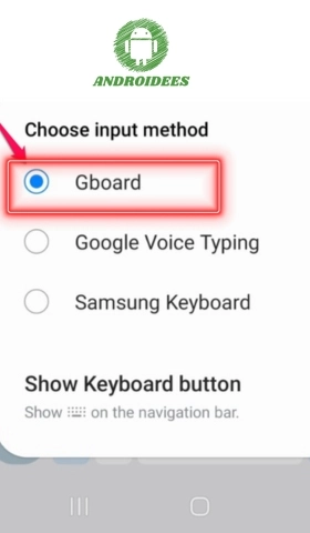 Set Gboard as Your Default Keyboard